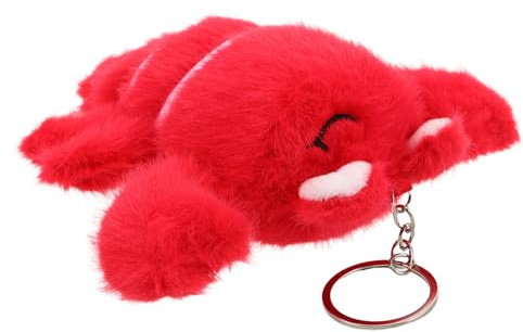 WATIIFUFU Porte-clés Homard en Peluche 12 Cm, Breloque de Paquet Rouge en Tissu Doux, Pendentif Clé Animal Marin Compact pour Paquet et Porte-clés, Décoration Présent Anniversaire Femme