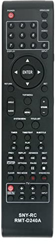 RMT-D240A Replaced Remote fit for Sony Video Cassette Recorder DVD Recorder RDR-VX555 RDR-VX525 RDR-VXD655 SDR-VX525/VCR