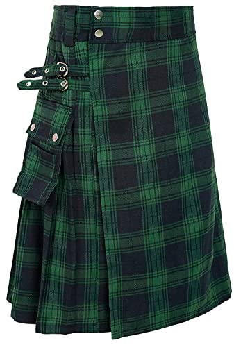 Usth⤞Kilt för män traditionell Highland Tartan verktyg Kilt skotsk herr Kilt, Z2386, L