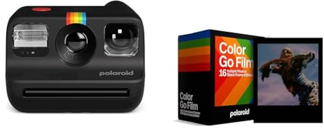 Polaroid Go Generation 2 Black & 6211 Pellicola a colori per Go - confezione doppia - cornice nera, 16 pellicole (l'imballaggio può variare)