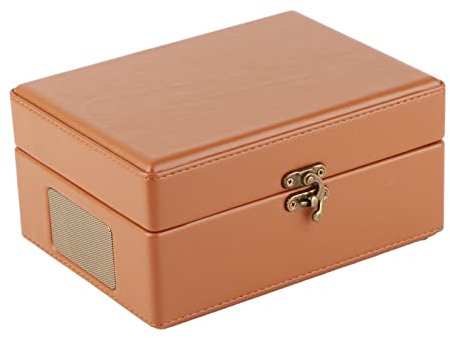 Valigia portatile giradischi lettore CD per casa ufficio in marrone professionale HiFi suono stereo valigia CD e lettore CD con telecomando