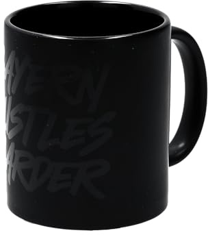 FC Bayern München Basketball I Tasse Hustles Harder I Schwarz I 0,3 l