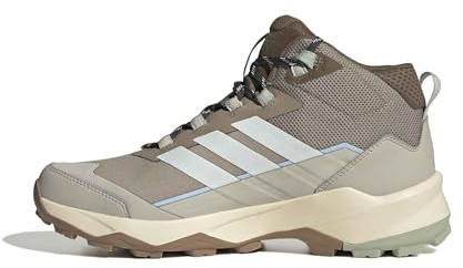 adidas Uomo Terrex Skychaser AX5 Mid Gore-Tex Hiking Shoes, Wonder Alumina/Tent Green/Aurora Onix, 43 1/3 EU