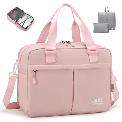 SPAHER Extensible Sac de Voyage Cabine Avion Air France 40x30x15 à 40x30x25 Eurowings Wizzair Bagage Cabine Sac de Maternité Weekend Sport Piscine Femme Homme Bagage à Main avec Pack de Maquillage