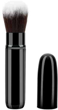 Retractable Brush Powder Brush Foundation Makeup Brush Retractable Brush Powder Brush for Applying Foundation Powders and Mineral Cosmetics Lipstick brush black