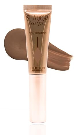 Glam'Up Paris - Shadow Sculpt Contouring Liquide - Maquillage pour Contour du Visage - Look Sculpté - Coussin Applicateur Éponge - N°02 Warm