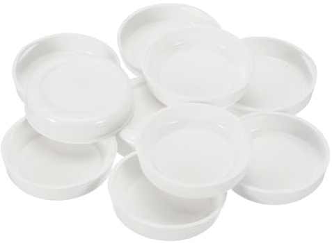 PATIKIL 60 Pcs Mailing Tube Plastic End Caps 2 ID PE Round Cardboard Shipping Tube Lids White Protective Poster End Caps for Paper Documents Artwork Storage