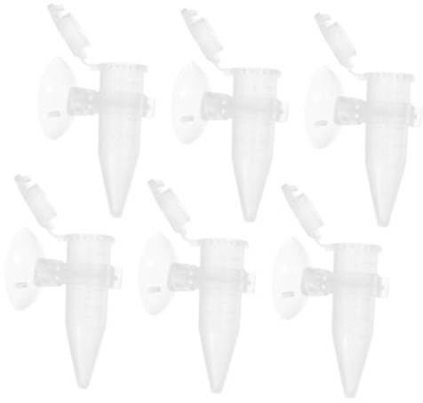 VANZACK 6 pièces Mangeoire Crevettes Transparent avec Ventouse Distributeur Automatique Nourriture Aquarium Facile à Installer et Nettoyer Outil Pratique pour Nourrir Crevettes et Petits