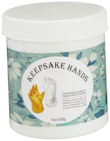 HOOTNEE Kit de Moldeo para Bebés 3D Yeso Seguro Molde de Manos y Pies para Recuerdo de Recién Nacido Obsequio Infantil para Shower y Decoración del Hogar