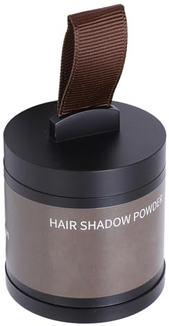 ZASCHMOY Polvere per Capelli 10 G, Polvere per Ombretto per Capelli a Lunga Durata con Acqua con Specchio e Soffio, per Tutti i di (Marrone Med)