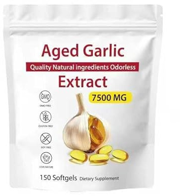 Åldrat vitlöksextrakt - 7500 mg ekologiskt vitlöksextrakt, vegetariskt, helt naturligt, GMO-fritt, 150/300 st. ,150pcs