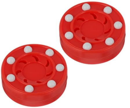 SHINEOFI 2 Discos de Hockey sobre Patines y Consistencia para Entrenamiento, Material PP Ligero Baja Fricción en Superficies Lisas como Madera y Concreto