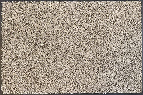 oKu-Tex Fußmatte | Schmutzfangmatte | Eco-Dry| Beige | Baumwolle | Recycling-Gummi | für innen | Eingangsbereich / Haustür / Flur | rutschfest | 60x90 cm