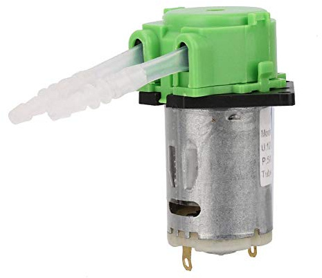 Pompes de Dosage Péristaltiques, Keenso DC 12V 3x5mm Pompe Doseuse Tête Péristaltique Chimique Liquide Eau Pompe À Eau Miniature Automatique pour Aquarium Chimique
