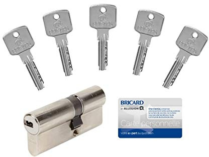 Bricard 15106 CYLINDRE A6, 30+40 Débrayable 5 Clés