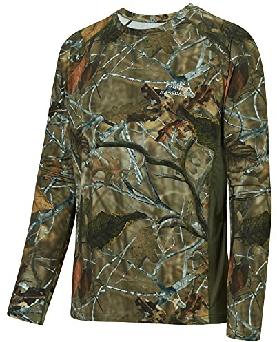 BASSDASH Men's Hunting Camo Performance Long Sleeve Shirt Fishing UPF50+ FS13M