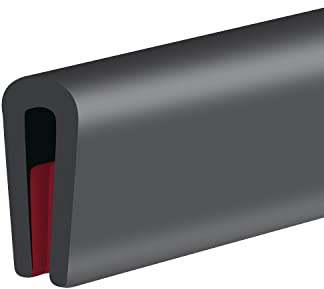 Garniture de bord en caoutchouc, protection de bord de portière de voiture auto-adhésive, protecteur de bord flexible pour bord tranchant en tôle, 3/32 pouce (2 mm), longueur 20 pieds (6 m)