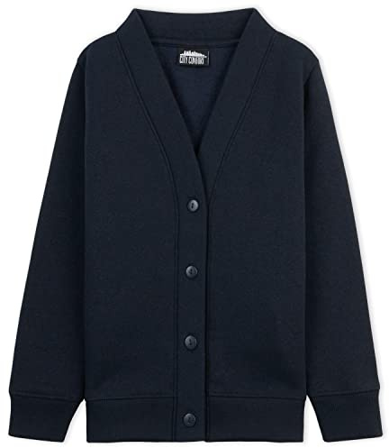 CityComfort Girls Cardigan, Long Sleeve Button Down School Cardigan for Kids (Navy 1 Pack, 4-5 Years)