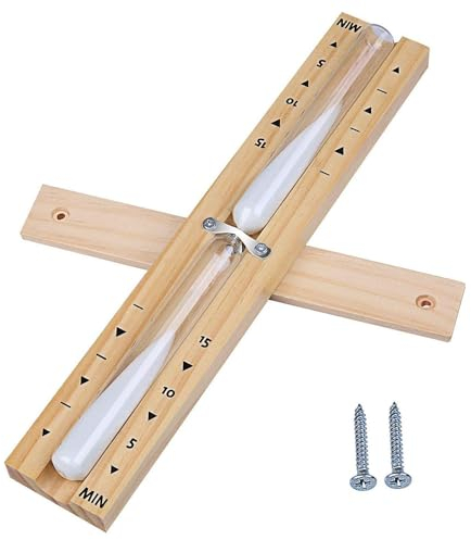 Sablier pour sauna, 15 minutes, en bois, horloge de sauna blanche, avec sablier rotatif, accessoire de sauna, minuteur, résistant à la chaleur, montage mural