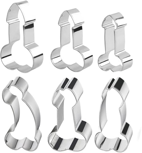 Formine per Biscotti in acciaio inox, 6 Pezzi formine divertenti per biscotti fai da te, in acciaio inossidabile, kit con 2 diverse dimensioni per feste in cucina, forniture per feste singole