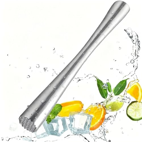 Cocktail Stößel, Caipirinha Stössel für Cocktails Stampfer, Muddler Zum Maischen, Limetten Stampfer Verwendet um Cocktails,Mojitos,Säfte zu Machen (22.5CM)