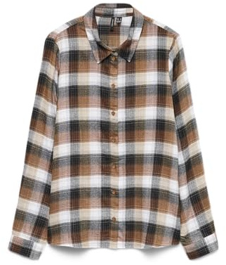 VERO MODA Vmlara Ls T-Shirt WVN GA, Blanche-Neige, L Femmes