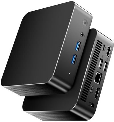 chatreey T9H N150 Mini PC (Up to 3.6GHz, 4C/4T) 8GB + 256GB, Dual Full Function Type-C Mini Computers, Micro Computer with 4K Triple Display/WiFi 6/BT 5.2/USB 3.0 for Office Business