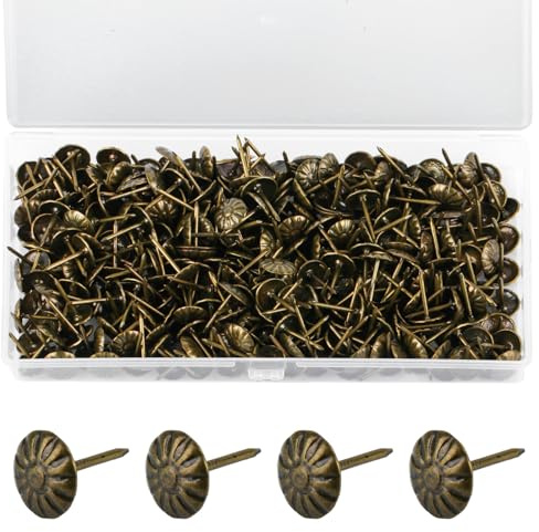 320 chiodi per tappezzeria, puntine decorative per mobili, antichi, disegni per sedie, tappeti, 11 x 17 mm (colore retrò)