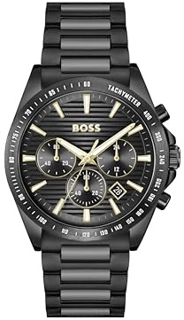BOSS Chronograph Quartz klocka för män STRIKE CHRONO Collection med rostfritt stålarmband eller silikonrem