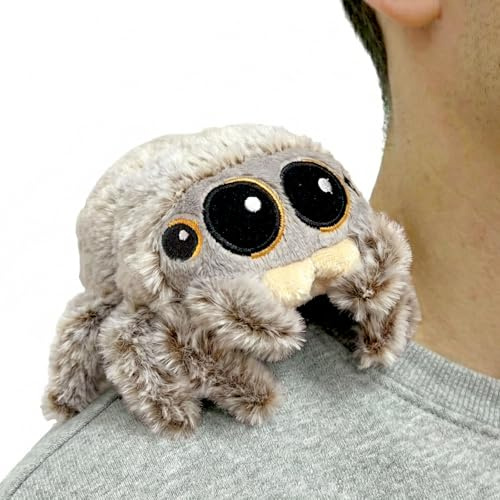 Fortivae Magnete Spalla in Peluche Ragno, 10 CM Peluche Lucas Carino e Morbido per Animali di Simulazione di Halloween, Magnet Spider Shoulder Accessory, Regalo per Adolescenti, Travestimento Cosplay