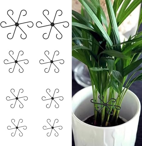 8 Pz Pali di Supporto per Piante ad Anello, Sostegno per Piantes | Supporti per Piante da Giardino Rampicanti Semitondi, Supporto Piantes in Vaso per Esterno Interno Ortensie Fiori