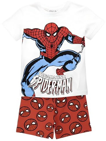 Marvel Spindelmannen-pyjamasset för barn med T-shirt och shorts | Supermjuk pyjamas för pojkar, 3-4 anni