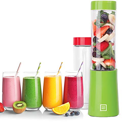 Euro Cuisine MM1R Personal Blender - Compact & Portable Smoothie Blender, Mini Blender Cup for Smoothies, Shakes, Baby Food,Single Serve Blender - Red