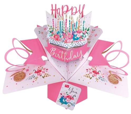 Second Nature Carte d'anniversaire Pop Up avec gteau