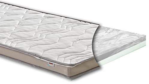 XXL Duo Topper 160x200 cm – 12cm Kaltschaum Matratzentopper mit 2 Härtegraden H3/H4 – orthopädische & ergonomische Matratzenauflage – atmungsaktiv & wendbar – für Matratzen, Boxspringbetten
