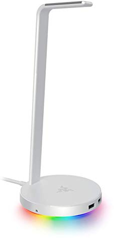 Razer Base Station V2 Chroma - Support de Casque USB Hub (Éclairage Chroma RGB, 2 Ports USB 3.1, Base antidérapante, Conçu pour Les Casques de Jeu) Mercury