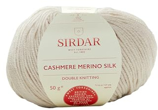 Sirdar Cashmere Merino Silk DK Double Knitting, Mother of Pearl (408), 50g