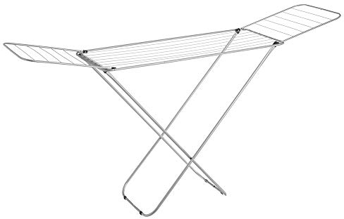 Tendedero Plegable con alas Gris de Metal de 182x95x45 cm