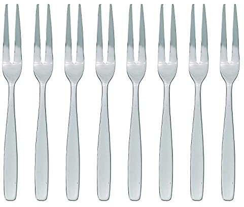 Maine Man Escargot Cocktail Appetizer Fork Set, Stainless Steel, 6-Inches, 8-Piece Set
