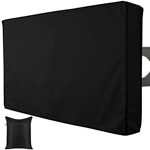 Skyour Outdoor-TV-Monitorabdeckung, strapazierfähig, 600D-Oxford, wasserdicht, staubdicht, UV-beständig, für Terrasse, Außenbereich, Fernsehbildschirm, Vollschutz (165,1–177,8 cm)