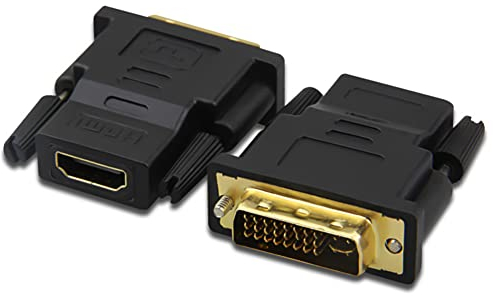DVI zu HDMI Adapter, 24+5 DVI Stecker zu HDMI Buchse 1080P Adapter für PS3/PS4, TV Box, Blu-ray, Projektor, 1080p Full HD HDTV, Projektor