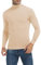 MLANM Men's Turtleneck Jumper Slim Fit Tops Turtleneck Long Sleeve Shirts, Apricot L
