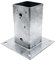 DOJA Barcelona | Kantholz Pfostenträger | 101x101 mm | Bodenhülse Zaunpfosten Metall Verzinkt | Pfostenanker Aufschraubhülse mit Anschraubsockel | Vierkant Pfosten Anker | Holzpfosten, Holzbalken