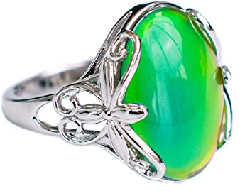 Aurorapromise Butterfly Sterling Silver Mood Ring for Women | Color Changing Mood Rings (11)