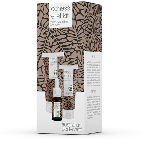 Rötungslinderungs Set - Gesichtswaschmittel, Creme & Serum zur Beruhigung und Entspannung der Haut - Entzündungshemmende Formel mit Panthenol - Ideal für empfindliche und Akne-anfällige Haut