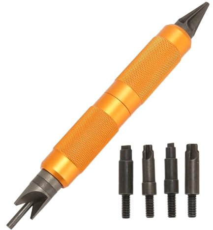 Double Ended Case Prep Multitool, Case Chamfer Deburring Hand Tools, Sharpness Skid Resistance Primer Pocket Cleaners Reamers for Reloading Removing Crimps