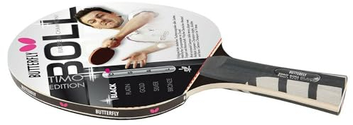 Butterfly® Timo Boll Black 85030 Tischtennisschläger | Tischtennis Racket Bat Profi Wettkampfschläger für technisch fortgeschrittene Spieler | ITTF zertifizierter Wakaba Belag | anatomische Griffform