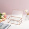 MeYuxg Glass Box Golden Jewellery Box, Large Wedding Post Box, Jewellery Box, Glass Jewellery Box, Gift Box with Lid, Large Transparent Glass Display Case