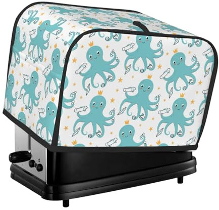 Copertura per tostapane a 2 fette, copertura impermeabile per tostapane con tasche per piccoli elettrodomestici da cucina, protezione dalle impronte digitali, lavabile in lavatrice