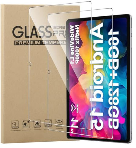 MEMELOKA Protector de Pantalla para DOOGEE U11/U11 PRO/Tab G6+/Tab G6 Plus/Tab G6 11 Pulgadas, 2 Piezas[Antiarañazos][Alta Sensibilidad] 9H Dureza Cristal Templado